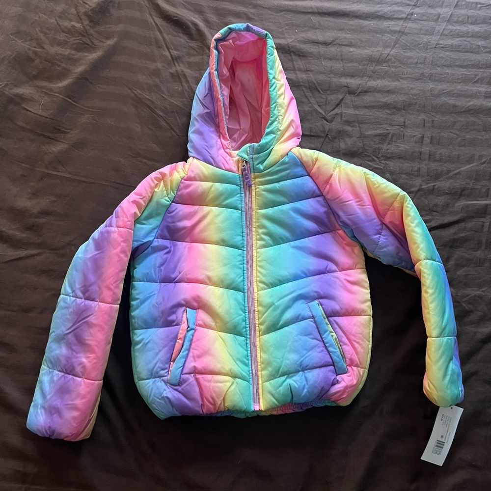 Colorful Rainbow Puffer Jacket